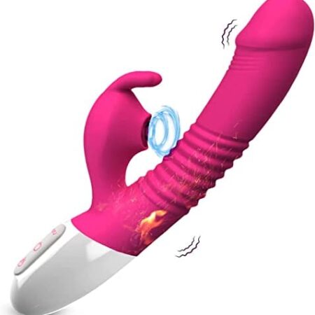 Dual Motors Rabbit Vibrator G Spot Vibrators Sex Toys for Women Vibratorters for Woman Realistic Dildo Adult Toys for Couples Clit Stimulator (Pink)