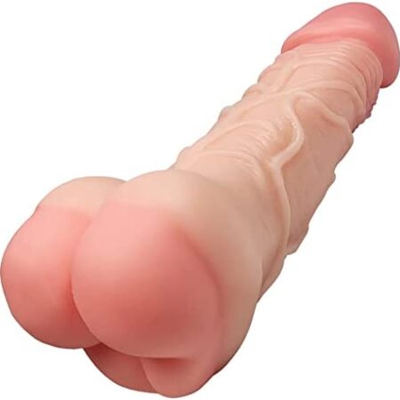 Male Masturbator Dildo Adult Sex Toy for Gay Male, Realistic Mini Ass Anal Pocket Pussy Double Function Hollow Penis Sleeve for Men Masturbation, Soft Realistic Flexible Dildo for Women Mens Couples