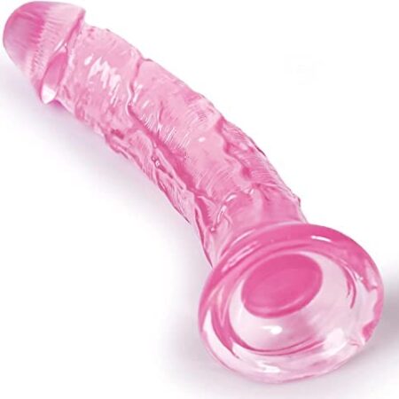 Realistic Dildo - 6.5 Inch Suction Cup Dildo Silicone Flexible Penis Dildo for Hands-Free Fun, Adult Sex Toys for Men Women Couples Gay G Spot Anal Butt Plug, Waterproof, Pink