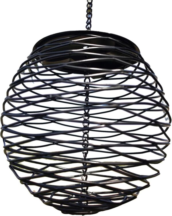 Birds Food Dispenser with Roof for Wild Garden Suet Basket Outdoor Hanging Dispenser for Wild Birds