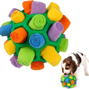 FANTESI Snuffle Ball for Dogs Toys, Interactive Dog Puzzle Toys Educational Foraging Toy Slow Feeder,Bite Resistant Pet Snuffle Ball Toy Dog Toys for Puppy Small Medium Size Dogs