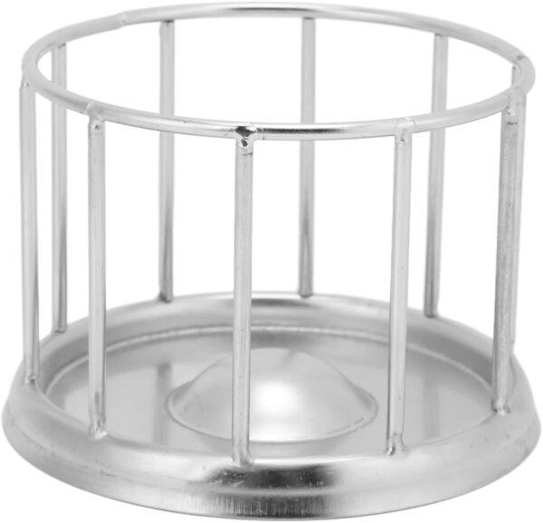 Reptile Food Dish,Reptile Food Bowl, Round Railing Shape Tortoise Dish Tortoise Food Water Dish Feeder Bowl, Stainless Steel Tray Dispenser, Water Tray Pet Supplies for Home Tortoise Pet Store(M)