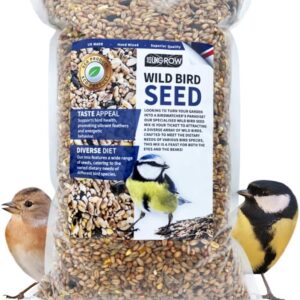 Wild Bird Seed - UKGROW Premium Blend for Garden Birds | Eco-Friendly, Nutrient-Rich Mix | Available in 1L, 2L, 3L, 4L, 5L, 10L, 20L Sizes (1 Litre)