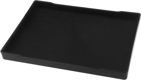 YINETTECH Reptile Water Dish Reptile Bowl Square Water Food Dish Rectangular Reptile Water Tray Accessories Pet Supplies Plastic Black 21.7x15.5x2cm