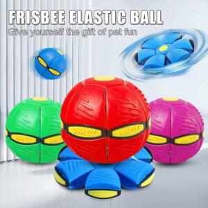 LILOVE 2024 New Strangeness Flying Saucer Ball for Dogs Toy,Dog Pet Toy Flying Saucer Ball UFO Doggo Ball Large Small Dog Balls Toy Phlat Ball Dog Frisbee Scooby Doo Dog Ball(Green)