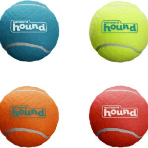 Outward Hound Squeaker Ballz Fetch Dog Toy, Small- 4 Pack