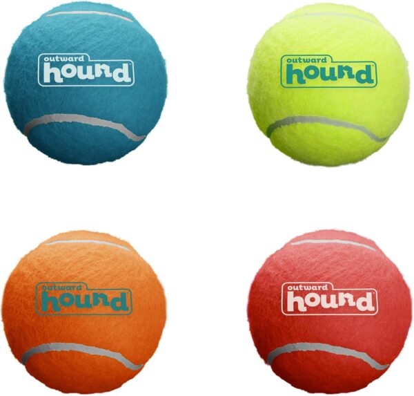 Outward Hound Squeaker Ballz Fetch Dog Toy, Small- 4 Pack