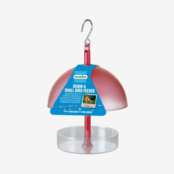 Gardman A01327 Robin and Small Bird Feeder - Red, 12x12x15 cm