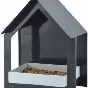 Fallen Fruits FB406 Ltd METAL WALL FEEDER Bird, Black, 19.2