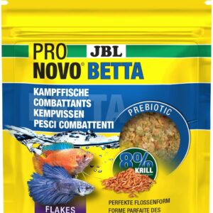 JBL PRONOVO BETTA FLAKES Fishing Food for Battle Fish from 3-10 cm, Fish Food Flakes, Size S, 20 ml