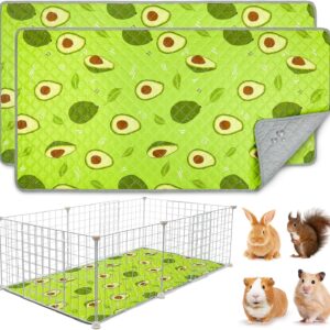 2 Pack Guinea Pig Bedding, Washable Guinea Pig Cage Liner Reusable Guinea Pig Mat Waterproof Guinea Pig Bedding for Cage, Super Absorbant Guinea Pig Pee Pads for Small Animals Hamster Rabbit Squirrel