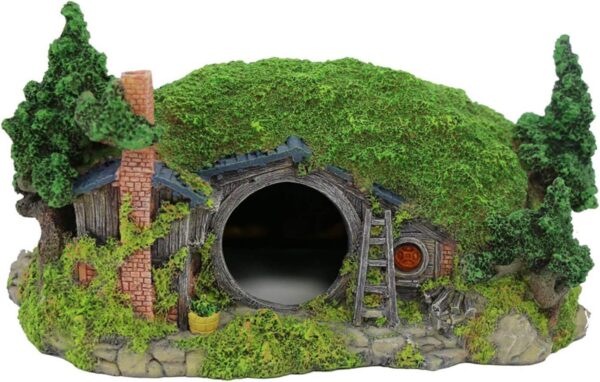 Aquarium Decorations Large Fish Tank Decor Reptile Hide House Hobbit Decor with Betta Fish Cave