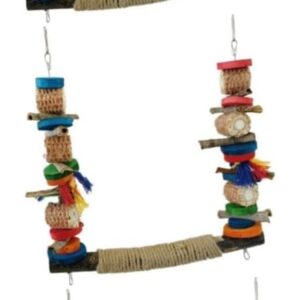 BELLIFFY 3pcs Parrot Standing Pole Bird Swing Perch Toys for Birds Parrot Toy Bird Standing Toy Bird Cage Toy Parakeets Balance Training Toy Bird Toys Bird Training Supplies Corn Cob