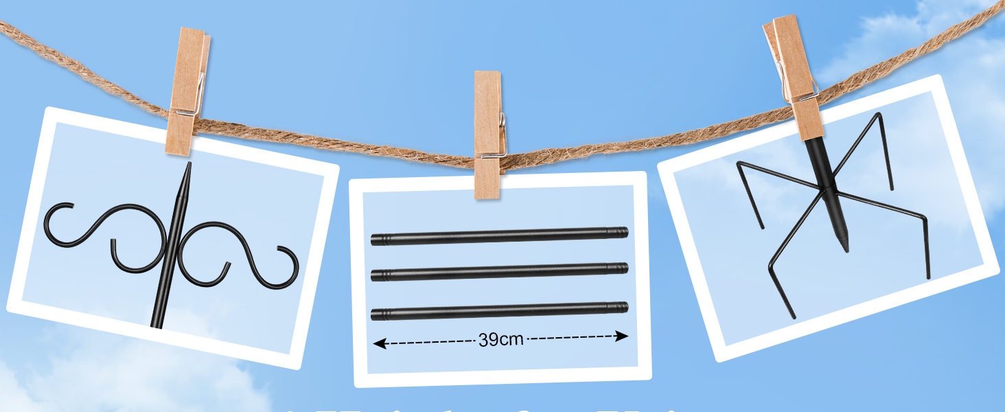 adjustable bird feeder pole