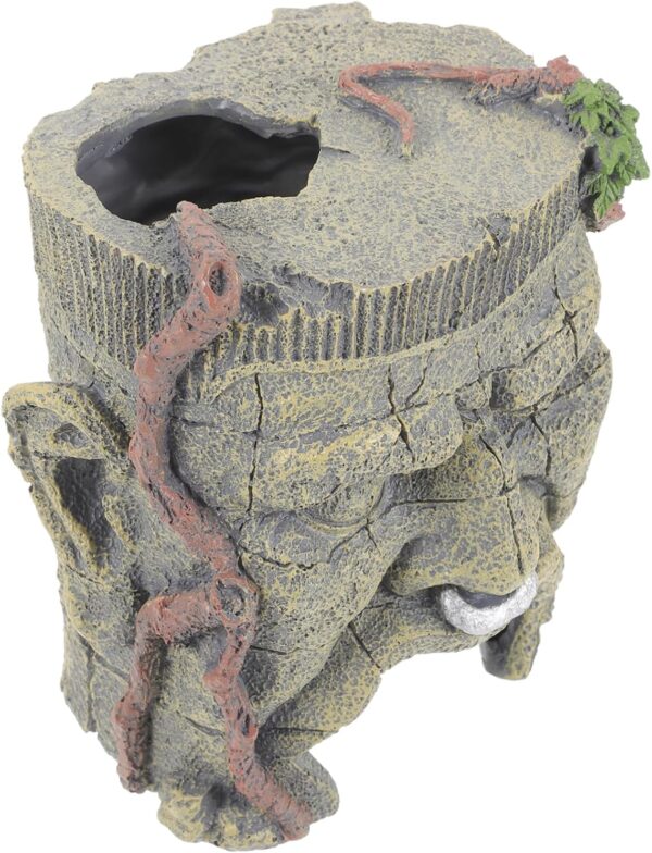 COSMEVIVI Fish Tank Landscaping Reptile Cave Reptile Shelter Cave Reptile Hides and Caves Reptiles Tank Hide Reptile Hideout Rock Turtle Basking Platform Aquarium Habitat Hideouts Mask Resin