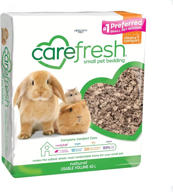 Carefresh Dust-Free Natural Paper Small Pet Bedding with Odor Control, 42L