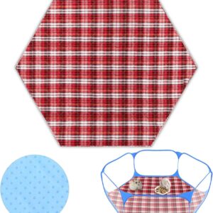 Guinea Pig Cage Liner,Guinea Pig Bedding,Pet Supplies Small Animal Playpen Liners Guinea Pig Pee Pads Pet Supplies(Hexagon Red)