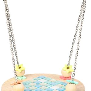 Limtula Pet Bird Cooling Hammock Wood Swing Bed With Heat Dissipation Plate For Hamsters And Parrot