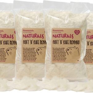 NATURAL Soft Hamster Bedding for Rabbits, Guinea Pigs, Gerbils, mice, and pet birds (4 X 20g)