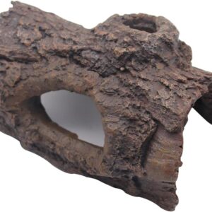 Reptile Hideout, Reptile Cave Rock Hide Cave Simulation Resin Escaping Hidden Habitat Decoration for Bearded Dragon Lizards Gecko Spiders Fish Tank