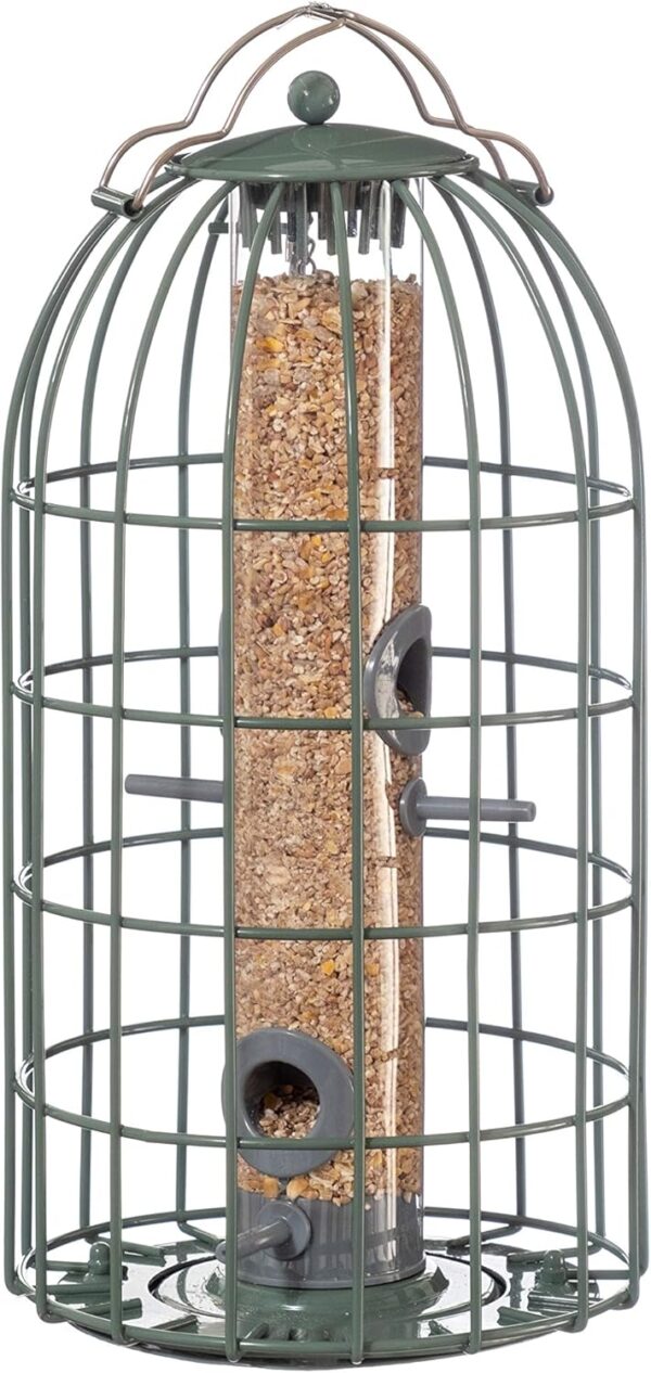 The Nuttery Squirrel Proof Bird Feeder, Ocean Green