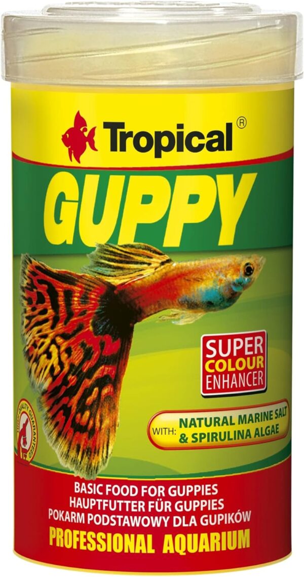 Tropical Guppy Flake Food for Guppies and Live Bears 100ml