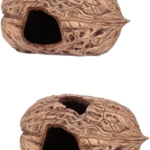 Yardwe 2pcs Reptiles Hide from Caves Aquarium Rock Cave Reptile Cave Reptile Habitat Hut Reptile Shelter Reptile Hut Spider Nest Turtle House Fish Climbing Pet Rainforest Scorpion Resin