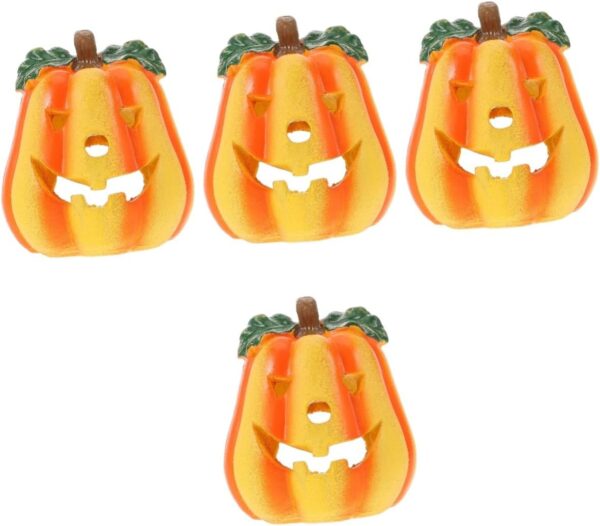 Yardwe 4pcs Pumpkin Hideout House Snake Cave Pumpkin Aquarium Ornament Spider Hide Pumpkin Fish Hideout Pumpkin Reptile Hideout Lizards Habitat Aquarium Pumpkin Ornament Turtle Cave Resin