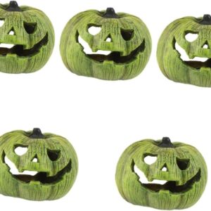 Yardwe 5pcs Pumpkin Hideout House Turtle Hideout Pumpkin Aquarium Ornament Cichlid Hut Reptile Hide Cave Aquarium Landscape Ornaments Reptile Hidden House Geckos Hiding Place Animal Resin