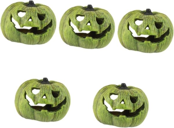 Yardwe 5pcs Pumpkin Hideout House Turtle Hideout Pumpkin Aquarium Ornament Cichlid Hut Reptile Hide Cave Aquarium Landscape Ornaments Reptile Hidden House Geckos Hiding Place Animal Resin