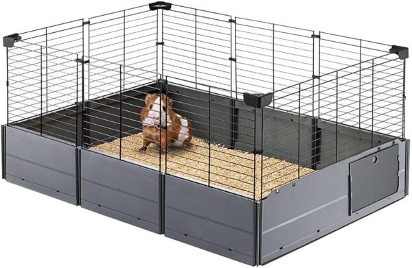 Ferplast Open Modular Cage for Guinea Pigs MULTIPLA OPEN, Small Pet cage, black