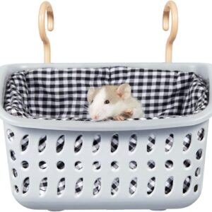 JWShang Rat Hammock for Cage Chew Proof, Rat Warm Bed, Small Animal Hanging Hammock, Rat Cage Accessories for Small Animals Rat, Mouse, Guinea Pig, Chinchilla, Sugar Glider, Ferret (Small)