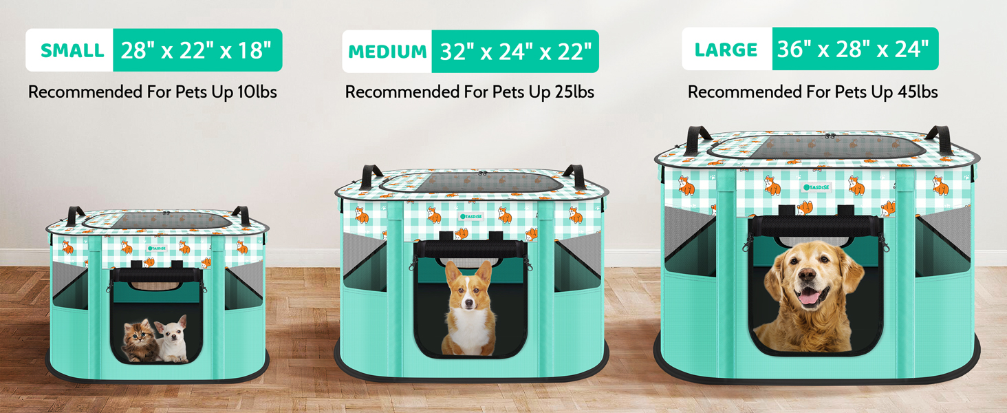 TASDISE Portable Pet Playpen, Foldable Dog Cat Playpens