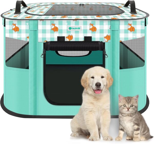 TASDISE Fortable Dog Playpen Pet Playpen Cat Playpen Portable Dog playpen Puppy Dog puppy Pen Cat crate dog cage Pet Exercise Kennel Tent for Indoor Outdoor Travel Camping