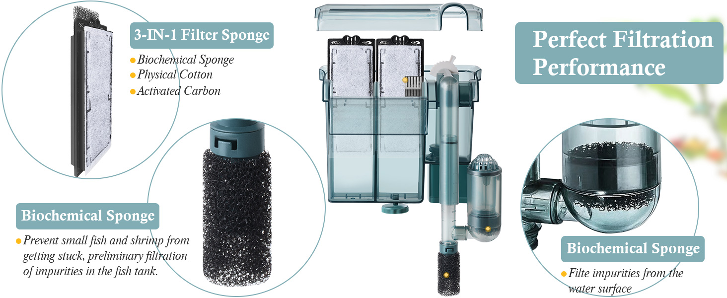 perfect filtration sponge filter media biochemical sponge activated carbon