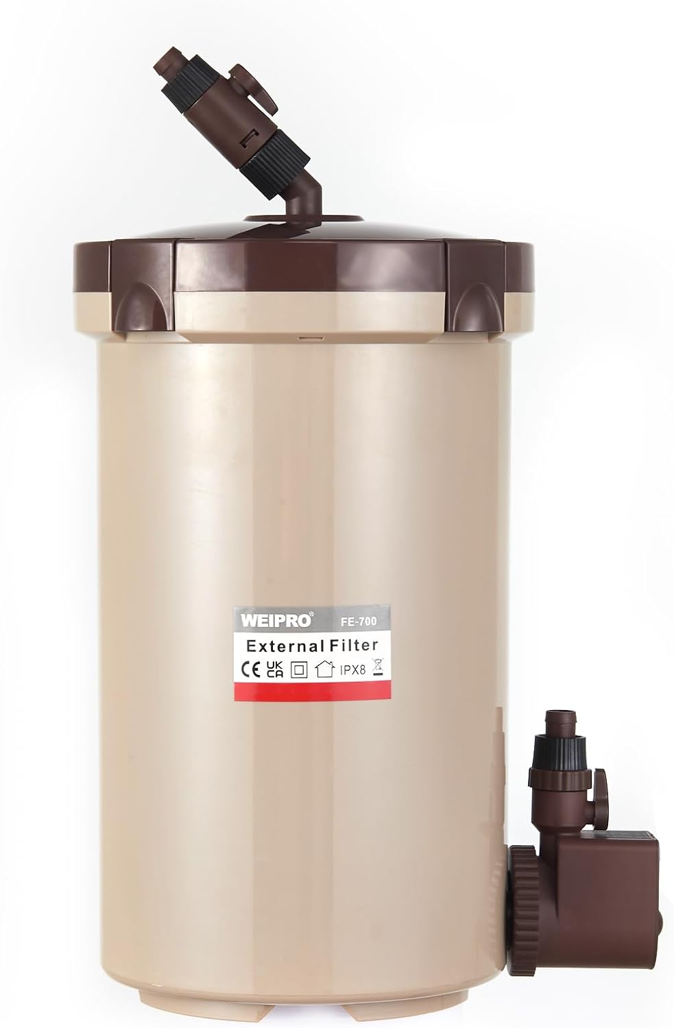 Weipro External Fish Tank Filter with 4-Stage Biochemical Sponge Filtration, Weipro External Fish Tank Filter with 4-Stage Biochemical Sponge Filtration, 10W Adjustable Water Flow Aquarium Canister Filter Pump for 30l ~ 300l Freshwater Saltwater Fish Tank, FE-700(700L/H)