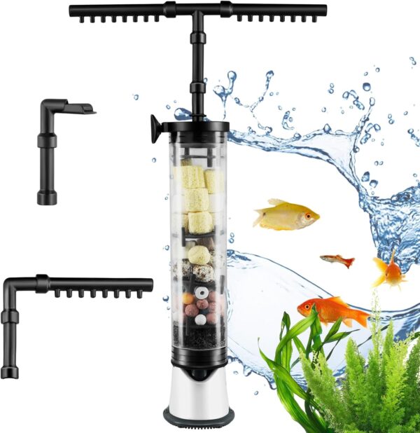 Internal Small Fish Tank Filter Coldwater or Tropical Aquariums,Powerful Internal Filters,Adjustable Submersible Aquarium Filter Pump for Tropical Fish Tank,Flow Rate and Direction Adjustable