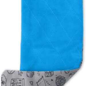 Paw Inspired Fitted Fleece Liner for Ferret Nation, Critter Nation Cage for Ferrets, Rats, Chinchillas, Hedgehogs & Other Small Animals (Blue, Ramp Cover)