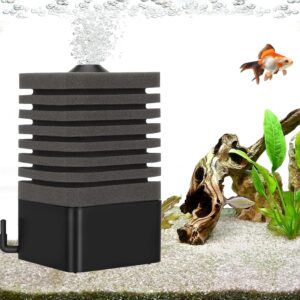 Ultra Quiet Fish Tank Filter, Aquarium Sponge Filter Submersible, Aeration Bio Sponge Corner Filter, Internal Aquarium Filter, Ultra Silent Biochemical Filtration Powerful (Medium for 30-250L)